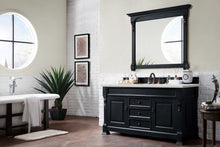 Load image into Gallery viewer, Brookfield 60&quot; Single Vanity, Antique Black w/ 3 CM Eternal Jasmine Pearl Quartz Top