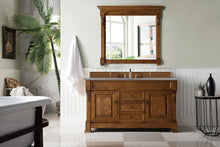 Load image into Gallery viewer, Brookfield 60&quot; Single Vanity, Country Oak w/ 3 CM Grey Expo Quartz Top