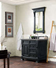 Load image into Gallery viewer, Brookfield 36&quot; Single Vanity, Antique Black w/ 3 CM Grey Expo Quartz Top