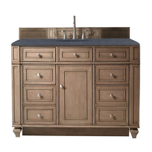 Load image into Gallery viewer, Bristol 48&quot; Single Vanity, Whitewashed Walnut, w/ 3 CM Charcoal Soapstone Quartz Top