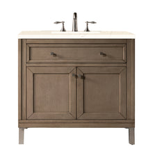 Load image into Gallery viewer, Chicago 36&quot; Single Vanity, Whitewashed Walnut w/ 3 CM Eternal Marfil Quartz Top
