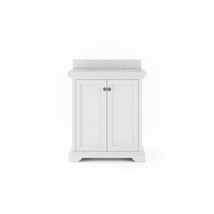 30" Portage Peak Vanity in White with Pure White Quartz Top Thomasville