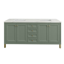 Load image into Gallery viewer, Chicago 72&quot; Double Vanity, Smokey Celadon w/ 3CM Ethereal Noctis Top