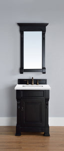Brookfield 26" Single Vanity, Antique Black w/ 3 CM Arctic Fall Solid Surface Top