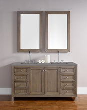 Load image into Gallery viewer, Chicago 60&quot; Double Vanity, Whitewashed Walnut w/ 3 CM Grey Expo Quartz Top