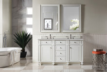 Load image into Gallery viewer, Bristol 60&quot; Double Vanity, Bright White, w/ 3 CM Eternal Serena Quartz Top