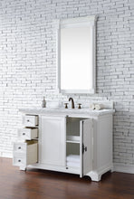 Load image into Gallery viewer, Bathroom Vanities Outlet Atlanta Renovate for LessProvidence 48&quot; Bright White Single Vanity w/ 3 CM Carrara Marble Top