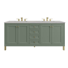 Load image into Gallery viewer, Chicago 72&quot; Double Vanity, Smokey Celadon w/ 3CM Eternal Serena Top