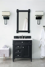 Load image into Gallery viewer, Brittany 30&quot; Single Vanity, Black Onyx w/ 3 CM Arctic Fall Solid Surface Top