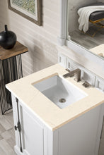 Load image into Gallery viewer, Providence 26&quot; Single Vanity Cabinet, Bright White, w/ 3 CM Eternal Marfil Quartz Top