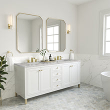 Load image into Gallery viewer, Chicago 72&quot; Double Vanity, Glossy White w/ 3CM Eternal Jasmine Pearl Top