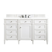 Load image into Gallery viewer, Brittany 60&quot; Bright White Single Vanity w/ 3 CM Classic White Quartz Top