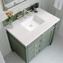 Load image into Gallery viewer, Bathroom Vanities Outlet Atlanta Renovate for LessBrittany 36&quot; Single Vanity, Smokey Celadon w/ 3CM White Zeus Top