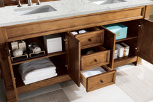 Load image into Gallery viewer, Bathroom Vanities Outlet Atlanta Renovate for LessBrookfield 72&quot; Double Vanity, Country Oak w/ 3 CM Eternal Jasmine Pearl Quartz Top