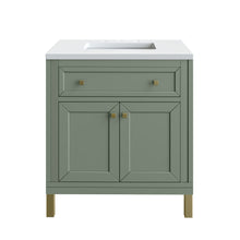 Load image into Gallery viewer, Chicago 30&quot; Single Vanity, Smokey Celadon w/ 3CM White Zeus Top