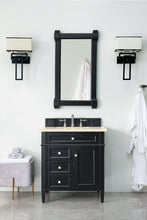 Load image into Gallery viewer, Brittany 30&quot; Single Vanity, Black Onyx, w/ 3 CM Eternal Marfil Quartz Top