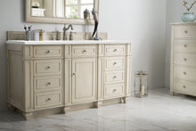 Load image into Gallery viewer, Bristol 60&quot; Single Vanity, Vintage Vanilla, w/ 3 CM Classic White Quartz Top