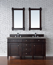 Load image into Gallery viewer, Brittany 60&quot; Burnished Mahogany Double Vanity w/ 3 CM Grey Expo Quartz Top