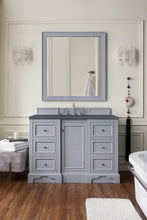 Load image into Gallery viewer, De Soto 48&quot; Single Vanity, Silver Gray w/ 3 CM Charcoal Soapstone Quartz Top