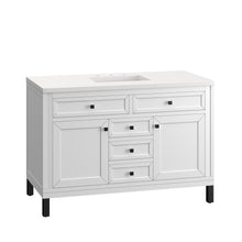 Load image into Gallery viewer, Bathroom Vanities Outlet Atlanta Renovate for LessChicago 48&quot; Single Vanity, Glossy White w/ 3CM White Zeus Top