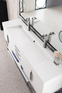 Bathroom Vanities Outlet Atlanta Renovate for LessColumbia 72" Double Vanity, Glossy White w/ Glossy White Composite Top