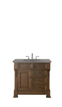 Load image into Gallery viewer, Brookfield 36&quot; Single Vanity, Country Oak w/ 3 CM Grey Expo Quartz Top