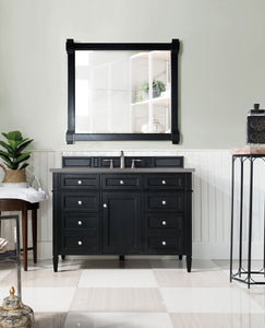 Brittany 48" Black Onyx Single Vanity w/ 3 CM Grey Expo Quartz Top