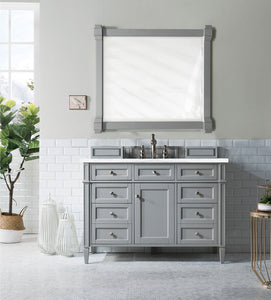 Brittany 48" Urban Gray Single Vanity w/ 3 CM Arctic Fall Solid Surface Top