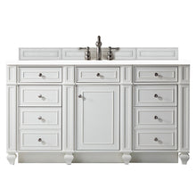 Load image into Gallery viewer, Bristol 60&quot; Single Vanity, Bright White, w/ 3 CM Classic White Quartz Top