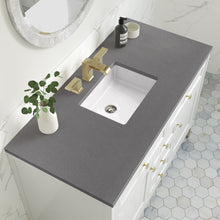 Load image into Gallery viewer, Chicago 48&quot; Single Vanity, Glossy White w/ 3CM Grey Expo Top