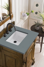 Load image into Gallery viewer, Brookfield 26&quot; Single Vanity, Country Oak w/ 3 CM Cala Blue Quartz Top