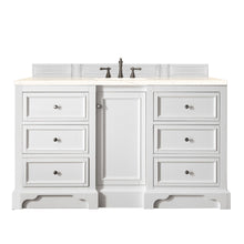 Load image into Gallery viewer, De Soto 60&quot; Single Vanity, Bright White w/ 3 CM Eternal Marfil Quartz Top