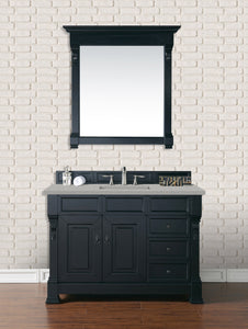 Brookfield 48" Single Vanity, Antique Black w/ 3 CM Eternal Serena Quartz Top