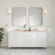 Load image into Gallery viewer, Chicago 72&quot; Double Vanity, Glossy White w/ 3CM Eternal Marfil Top