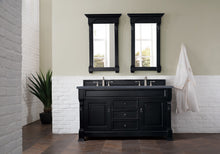 Load image into Gallery viewer, Brookfield 60&quot; Double Vanity, Antique Black w/ 3 CM Charcoal Soapstone Quartz Top