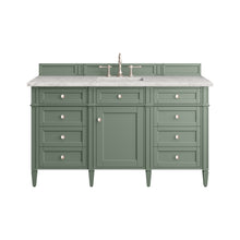 Load image into Gallery viewer, Brittany 60&quot; Single Vanity, Smokey Celadon w/ 3CM Eternal Jasmine Pearl Top