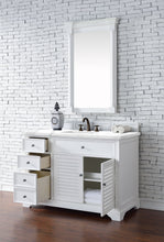 Load image into Gallery viewer, Savannah 48&quot; Single Vanity Cabinet, Bright White, w/ 3 CM Classic White Quartz Top James Martin