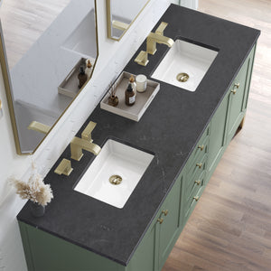 Bathroom Vanities Outlet Atlanta Renovate for LessChicago 72" Double Vanity, Smokey Celadon w/ 3CM Charcoal Soapstone Top