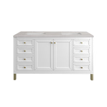 Load image into Gallery viewer, Chicago 60&quot; Double Vanity, Glossy White w/ 3CM Eternal Serena Top