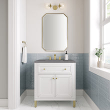 Load image into Gallery viewer, Chicago 30&quot; Single Vanity, Glossy White w/ 3CM Grey Expo Top