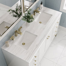Load image into Gallery viewer, Chicago 60&quot; Double Vanity, Glossy White w/ 3CM Arctic Fall Top