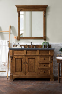 Brookfield 48" Single Vanity, Country Oak w/ 3 CM Charcoal Soapstone Quartz Top