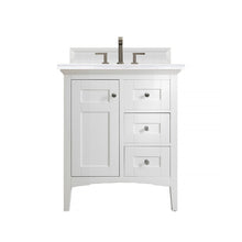 Load image into Gallery viewer, Palisades 30&quot; Single Vanity, Bright White w/ 3 CM Arctic Fall Solid Surface Top