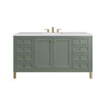 Load image into Gallery viewer, Chicago 60&quot; Single Vanity, Smokey Celadon w/ 3CM Arctic Fall Top