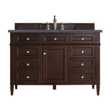 Load image into Gallery viewer, Brittany 48&quot; Burnished Mahogany Single Vanity w/ 3 CM Charcoal Soapstone Quartz Top