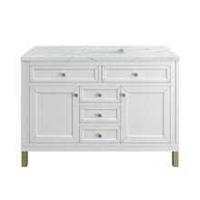 Load image into Gallery viewer, Chicago 48&quot; Single Vanity, Glossy White w/ 3CM Ethereal Noctis Top