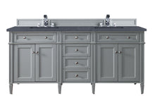 Load image into Gallery viewer, Brittany 72&quot; Urban Gray Double Vanity w/ 3 CM Charcoal Soapstone Quartz Top