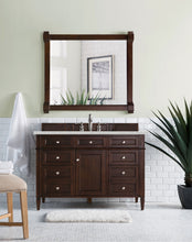 Load image into Gallery viewer, Brittany 48&quot; Burnished Mahogany Single Vanity w/ 3 CM Eternal Jasmine Pearl Quartz Top
