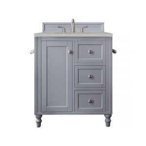 Copper Cove Encore 30" Single Vanity, Silver Gray w/ 3 CM Eternal Serena Quartz Top