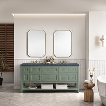 Load image into Gallery viewer, Breckenridge 72&quot; Double Vanity, Smokey Celadon w/ 3CM Charcoal Soapstone Top